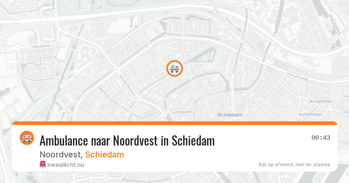 Ambulance naar Noordvest in Schiedam — 10 mei 2026