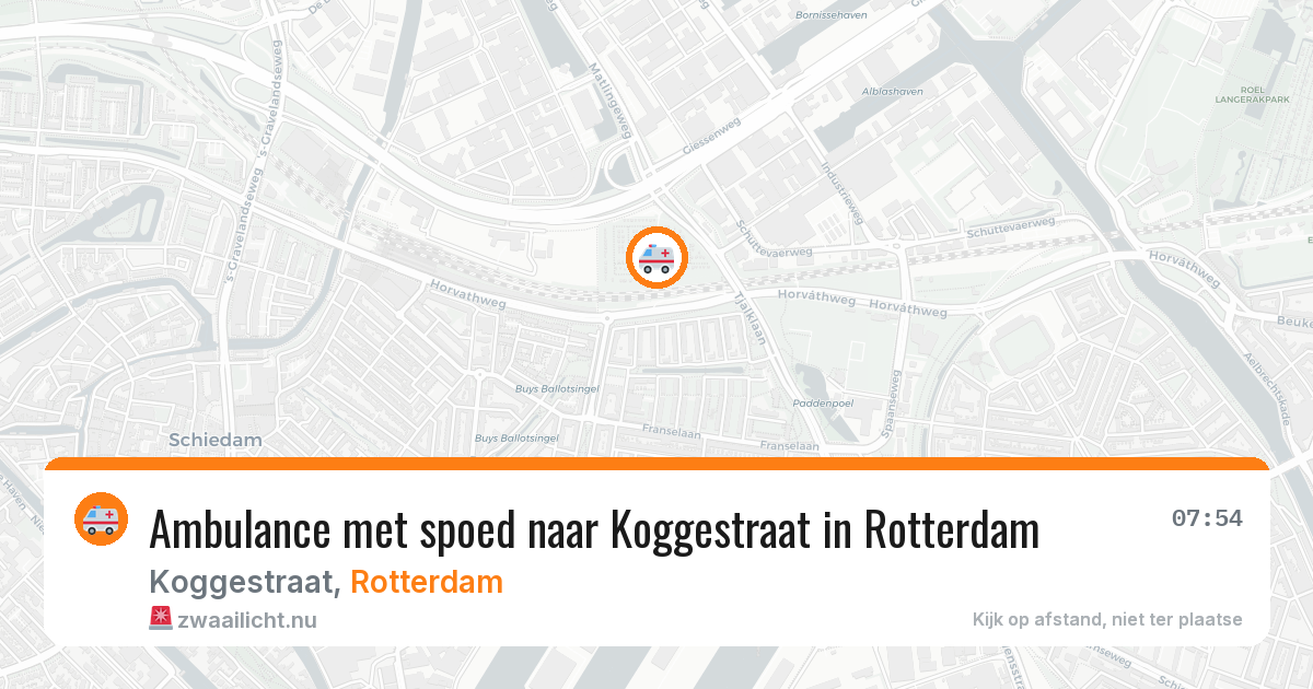 Ambulance met spoed naar Koggestraat in Rotterdam — 14 jul 2026