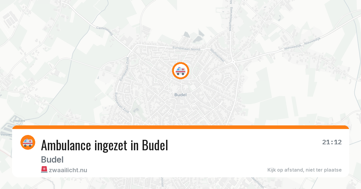 Ambulance ingezet in Budel — 20 jul 2026