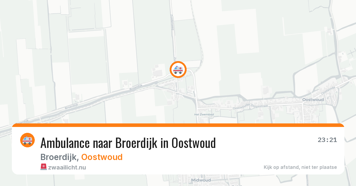 Ambulance naar Broerdijk in Oostwoud — 25 apr 2026