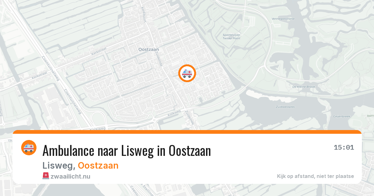 Ambulance naar Lisweg in Oostzaan — 11 jul 2026
