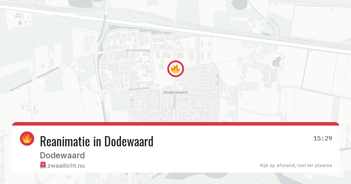 Reanimatie in Dodewaard — 15 jul 2026