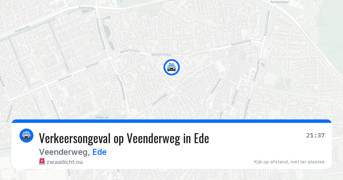 Verkeersongeval op Veenderweg in Ede — 9 jul 2026