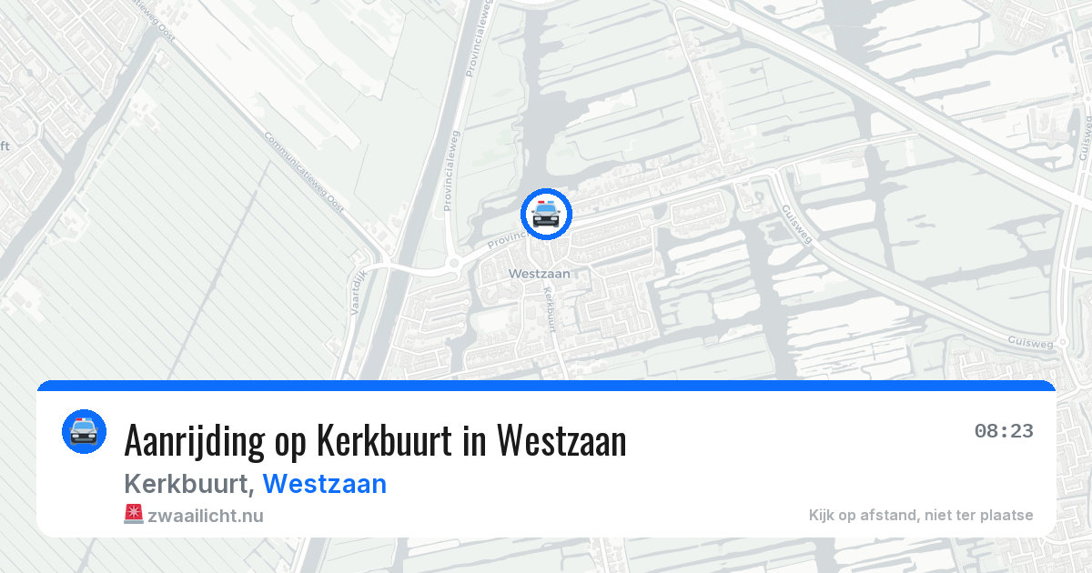 Aanrijding op Kerkbuurt in Westzaan — 19 mrt 2026