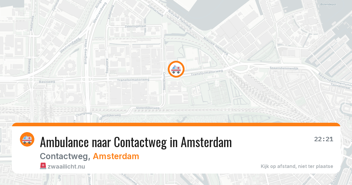 Ambulance naar Contactweg in Amsterdam — 18 jul 2026