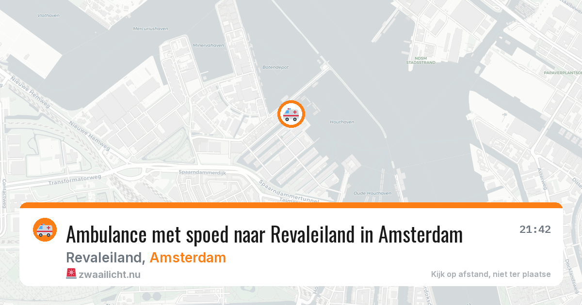 Ambulance met spoed naar Revaleiland in Amsterdam — 18 mei 2026