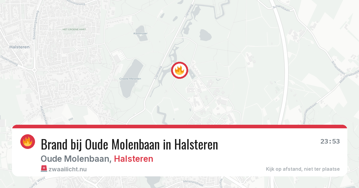 Brand bij Oude Molenbaan in Halsteren — 31 mei 2026