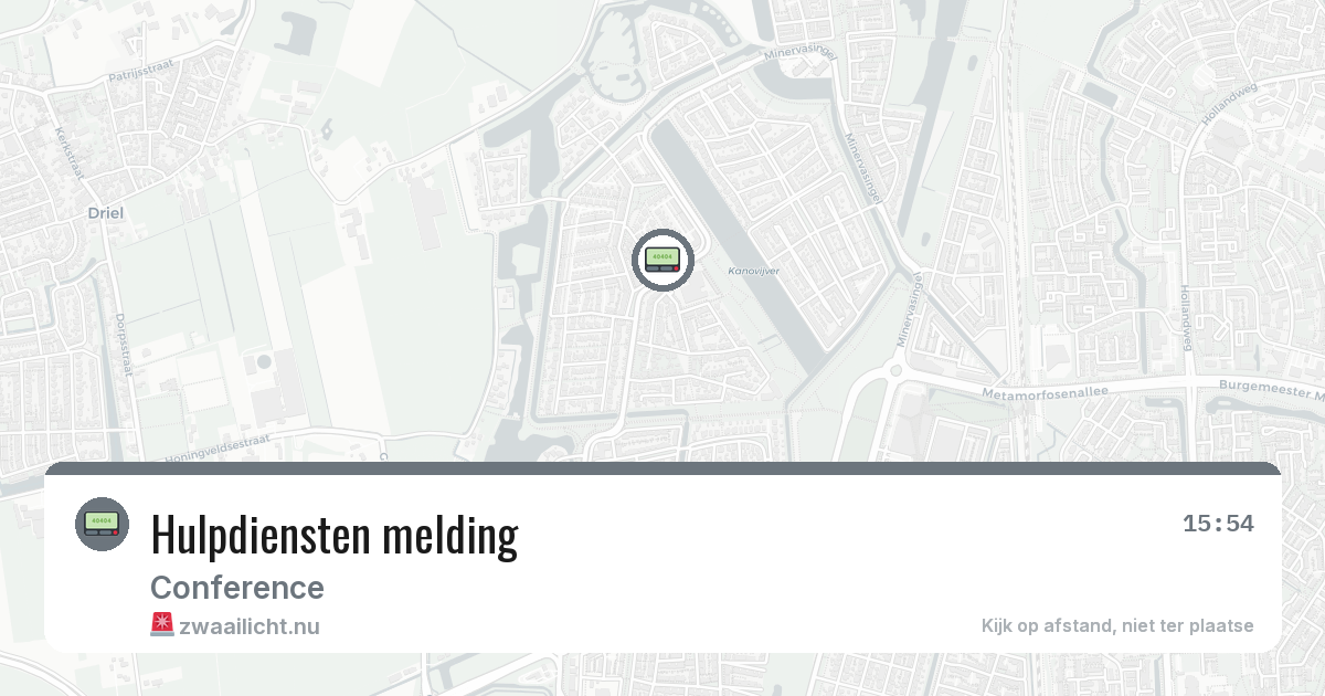 Hulpdiensten melding — 29 jun 2026
