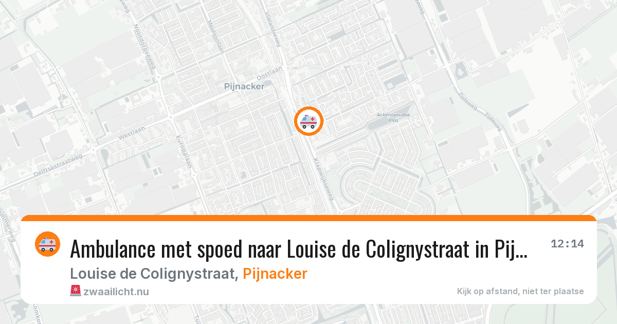Ambulance met spoed naar Louise de Colignystraat in Pijnacker — 19 mei 2026