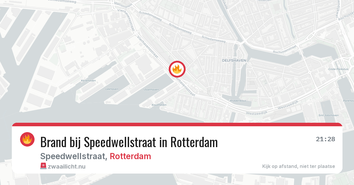 Brand bij Speedwellstraat in Rotterdam — 10 jul 2026