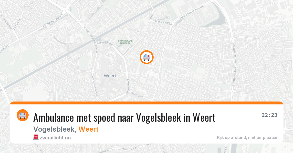 Ambulance met spoed naar Vogelsbleek in Weert — 15 jul 2026