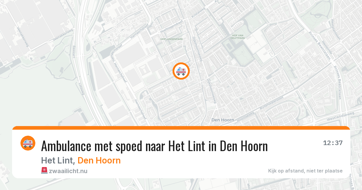 Ambulance met spoed naar Het Lint in Den Hoorn — 17 jul 2026