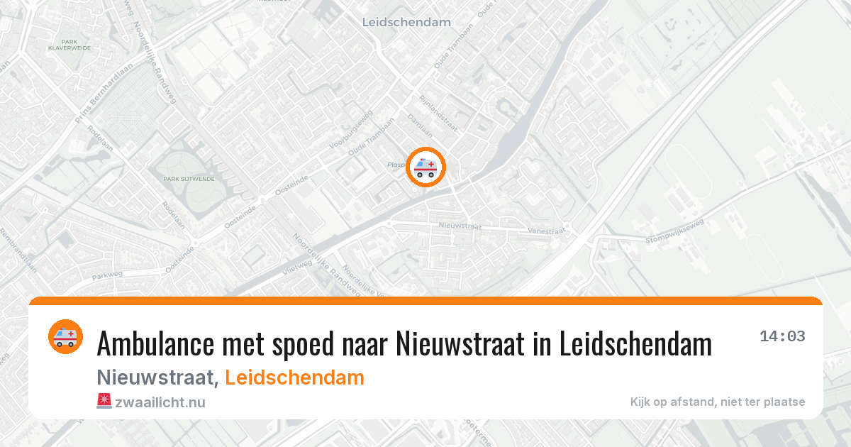 Ambulance met spoed naar Nieuwstraat in Leidschendam — 11 jul 2026