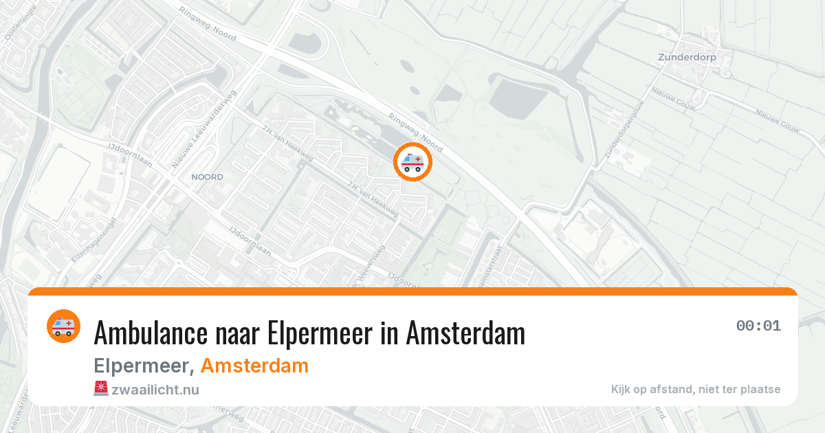 Ambulance naar Elpermeer in Amsterdam — 13 jul 2026