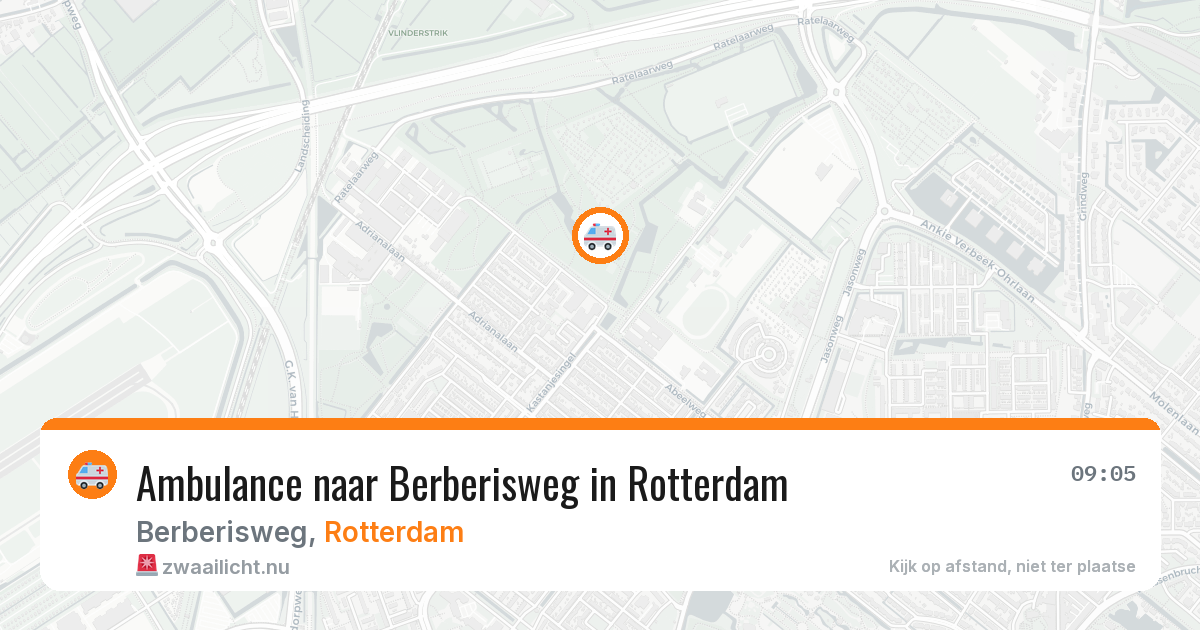 Ambulance naar Berberisweg in Rotterdam — 13 jul 2026
