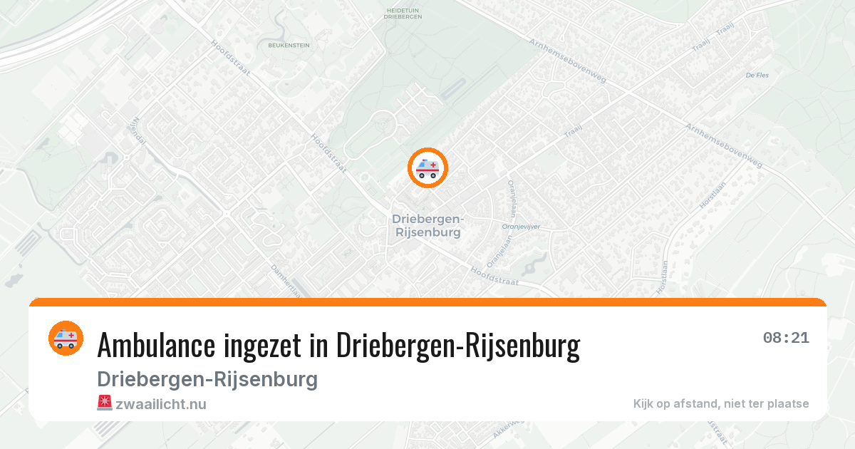 Ambulance ingezet in Driebergen-Rijsenburg — 19 mrt 2026