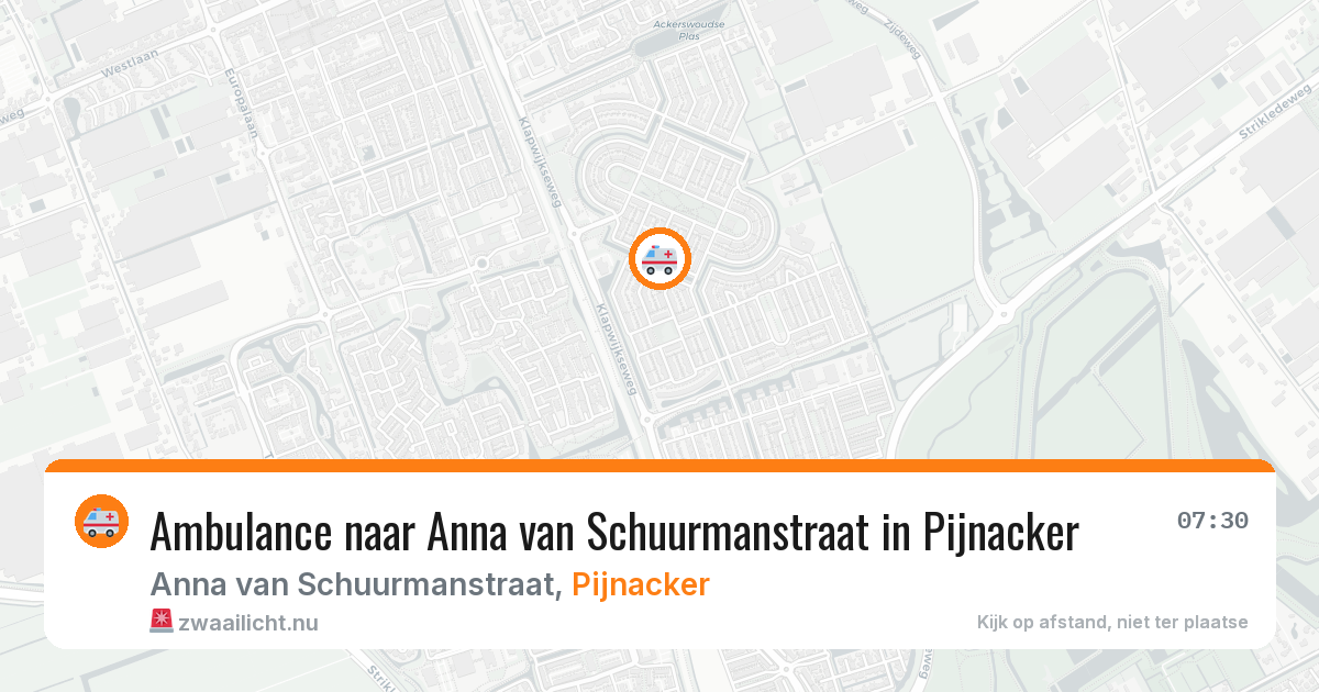 Ambulance naar Anna van Schuurmanstraat in Pijnacker — 13 jul 2026