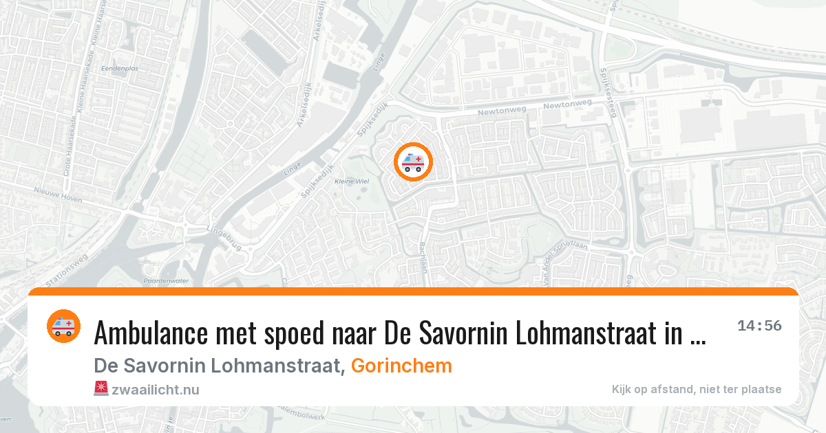 Ambulance met spoed naar De Savornin Lohmanstraat in Gorinchem — 12 jul 2026