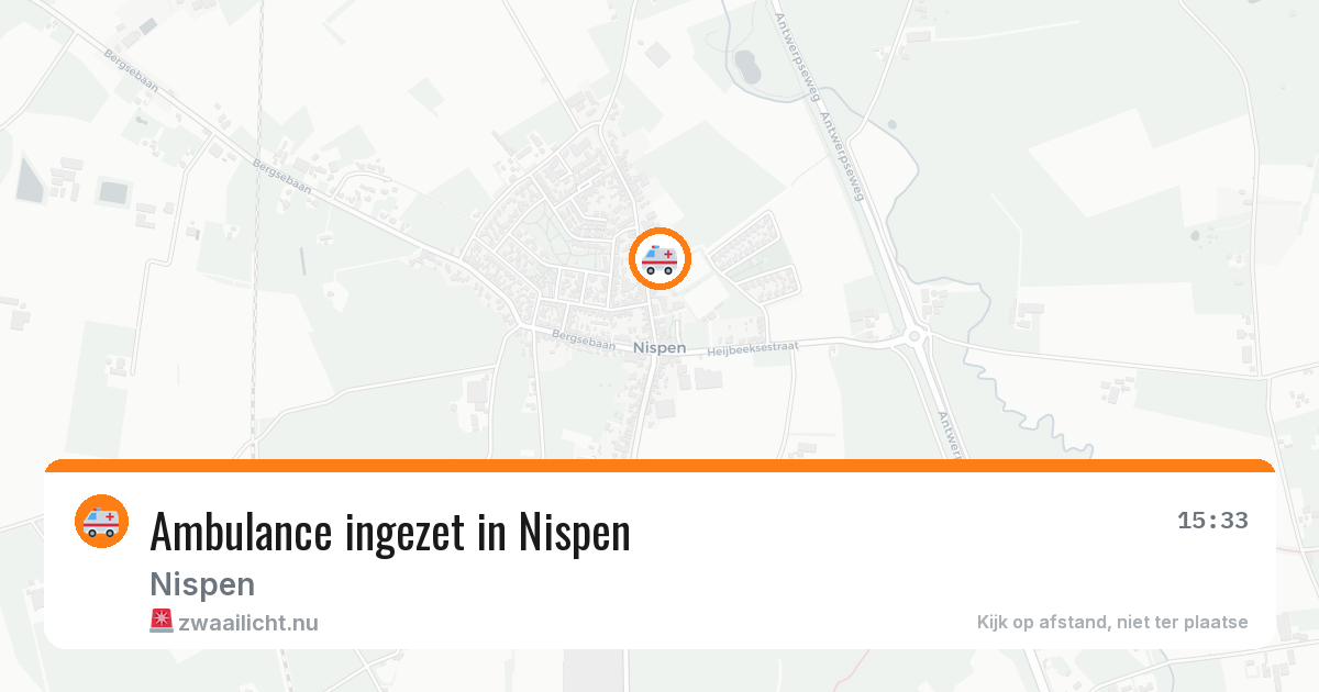 Ambulance ingezet in Nispen — 23 mei 2026