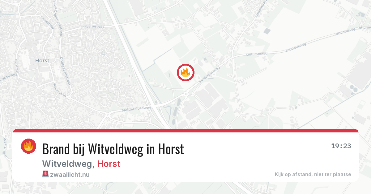 Brand bij Witveldweg in Horst — 11 jul 2026