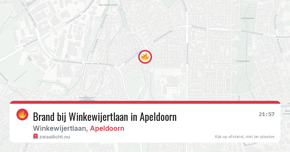 Brand bij Winkewijertlaan in Apeldoorn — 4 jun 2026