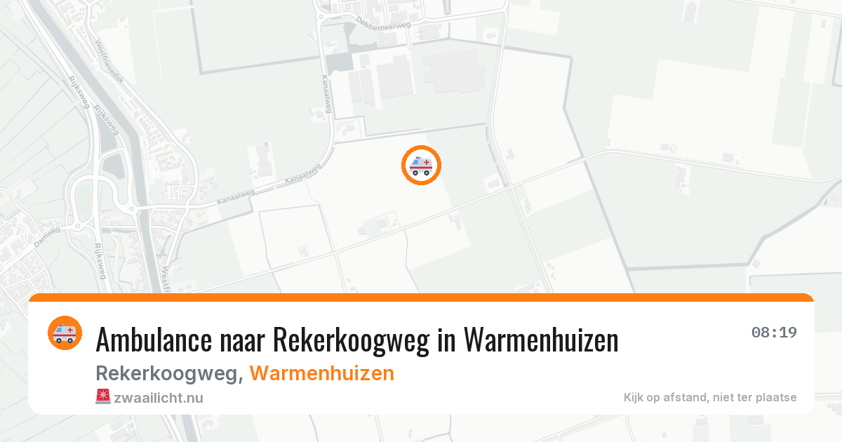 Ambulance naar Rekerkoogweg in Warmenhuizen — 23 jul 2026