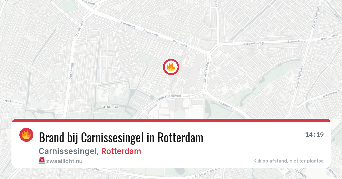 Brand bij Carnissesingel in Rotterdam — 11 mei 2026
