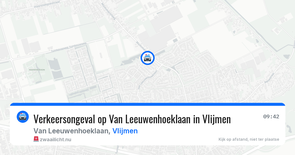 Verkeersongeval op Van Leeuwenhoeklaan in Vlijmen — 20 jul 2026