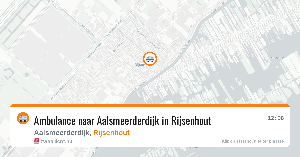 Ambulance naar Aalsmeerderdijk in Rijsenhout — 19 jul 2026