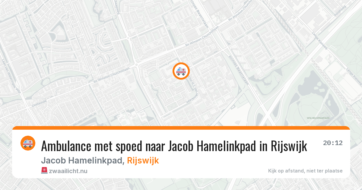 Ambulance met spoed naar Jacob Hamelinkpad in Rijswijk — 12 apr 2026