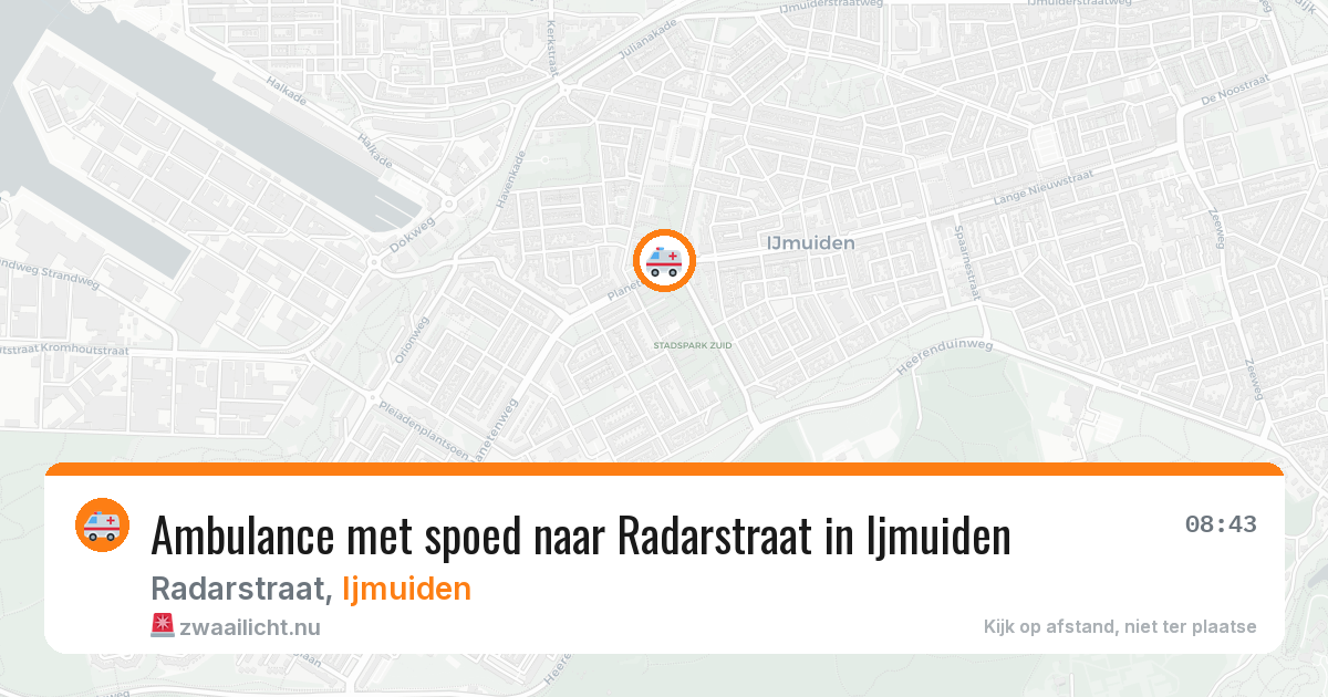 Ambulance met spoed naar Radarstraat in Ijmuiden — 31 mrt 2026
