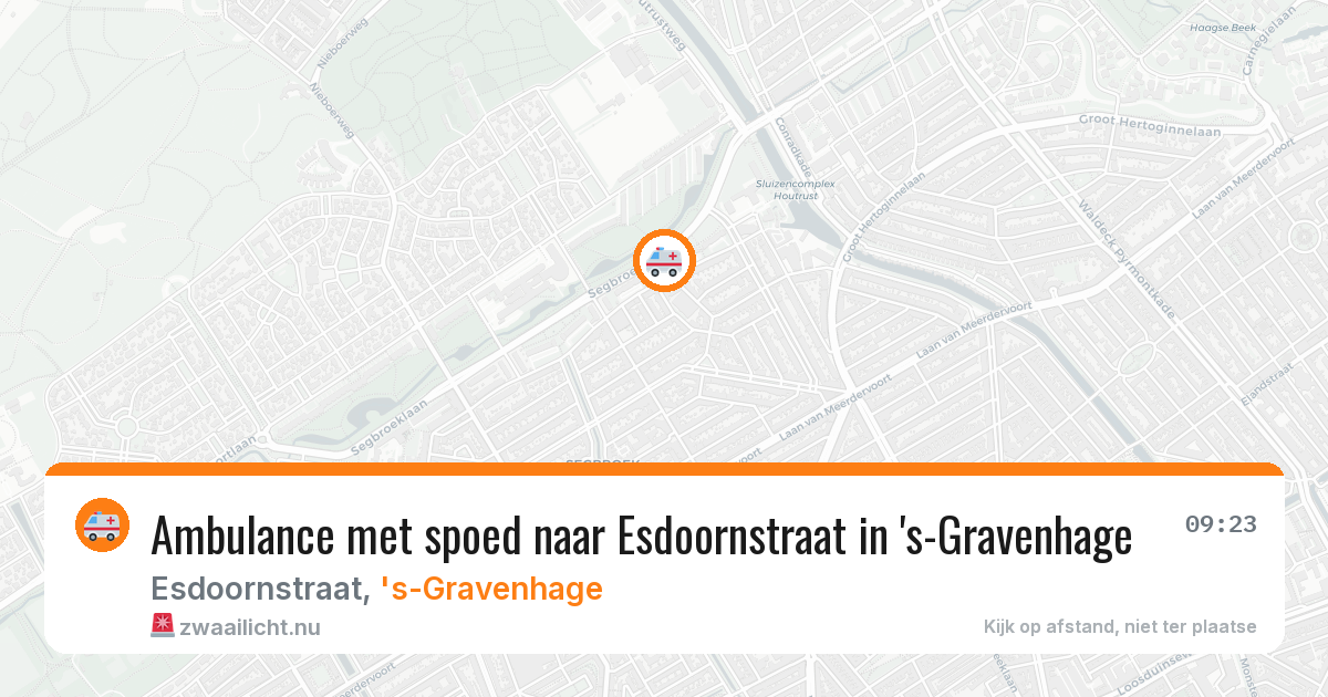 Ambulance met spoed naar Esdoornstraat in 's-Gravenhage — 27 jul 2026