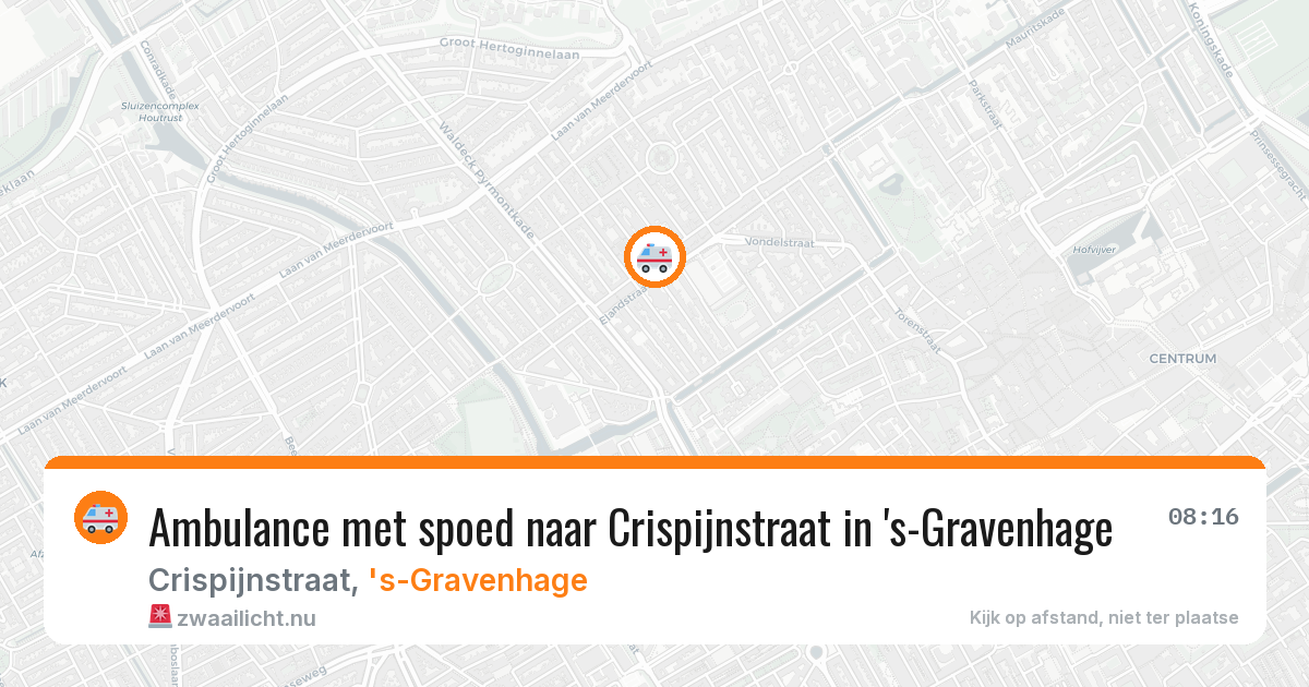Ambulance met spoed naar Crispijnstraat in 's-Gravenhage — 20 jul 2026