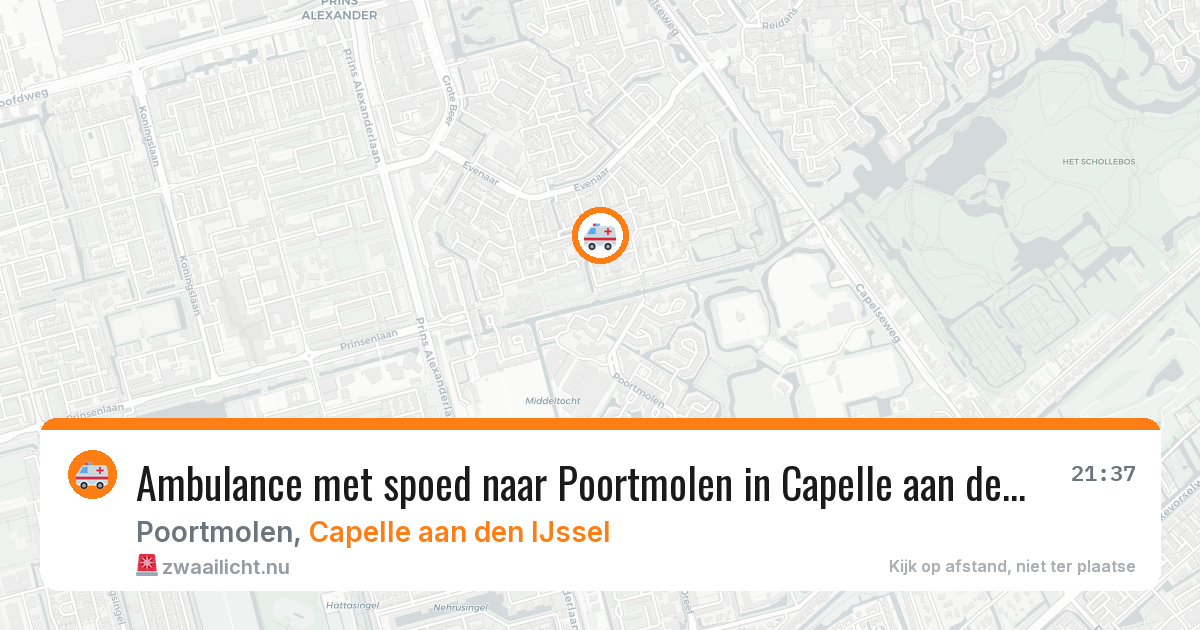 Ambulance met spoed naar Poortmolen in Capelle aan den IJssel — 7 mrt 2026
