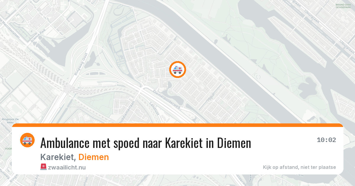 Ambulance met spoed naar Karekiet in Diemen — 28 mrt 2026