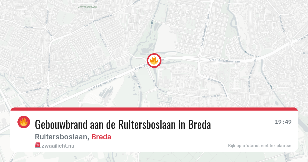 Gebouwbrand aan de Ruitersboslaan in Breda — 20 mei 2026