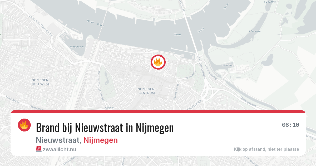 Brand bij Nieuwstraat in Nijmegen — 20 jul 2026