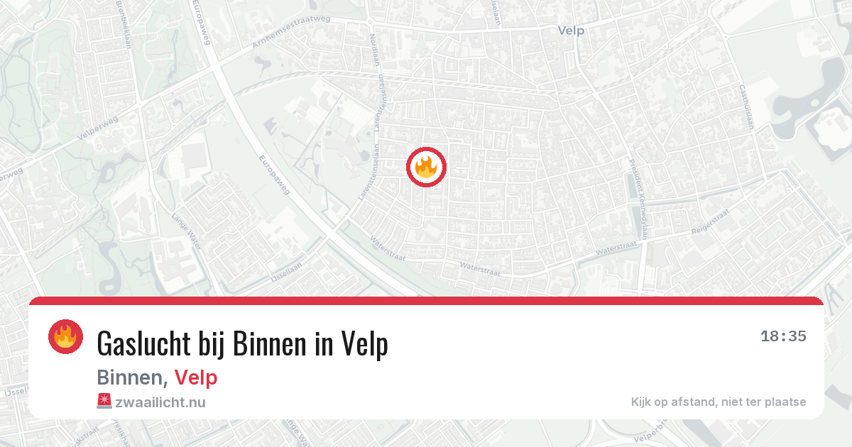 Gaslucht bij Binnen in Velp — 17 jan 2026