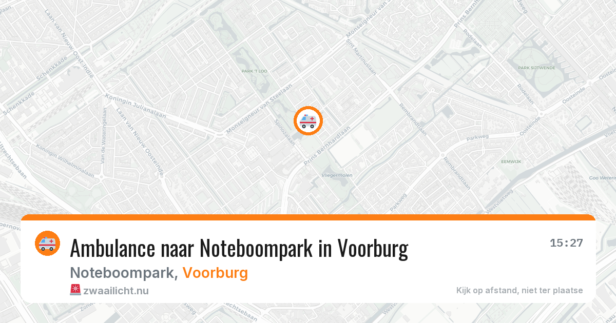 Ambulance naar Noteboompark in Voorburg — 26 apr 2026