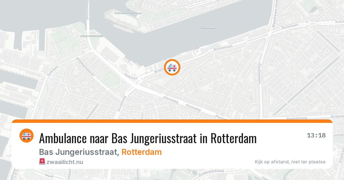 Ambulance naar Bas Jungeriusstraat in Rotterdam — 18 jul 2026
