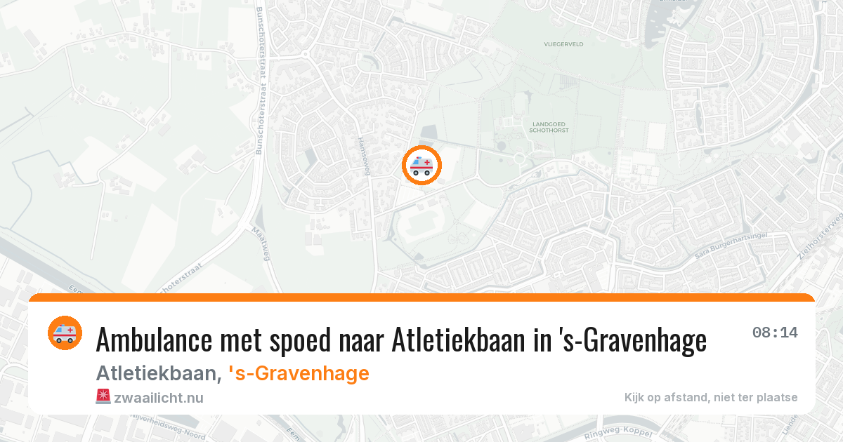 Ambulance met spoed naar Atletiekbaan in 's-Gravenhage — 18 mrt 2026
