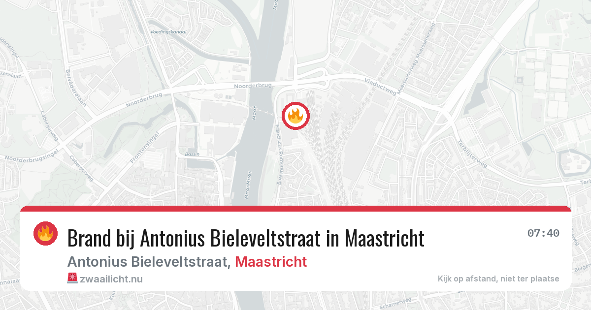 Brand bij Antonius Bieleveltstraat in Maastricht — 20 jul 2026