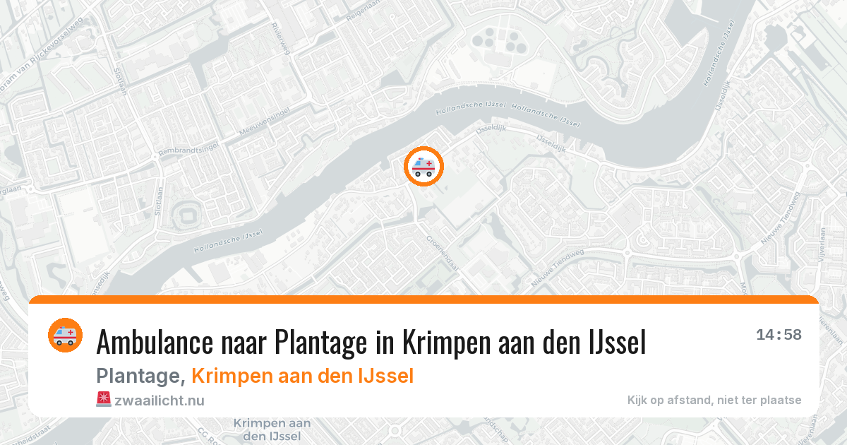Ambulance naar Plantage in Krimpen aan den IJssel — 20 jul 2026