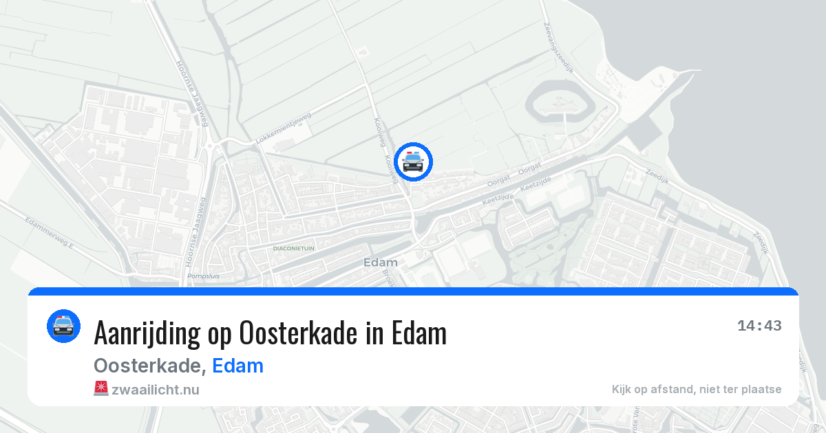 Aanrijding op Oosterkade in Edam — 2 jun 2026