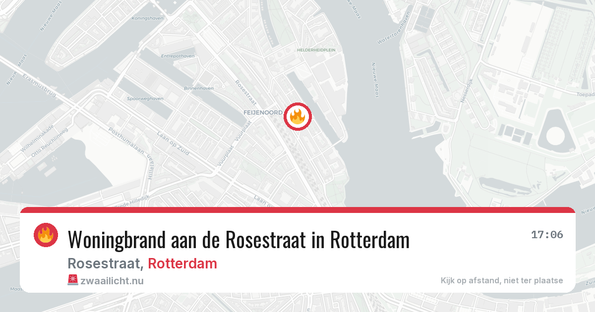 Woningbrand aan de Rosestraat in Rotterdam — 12 mei 2026