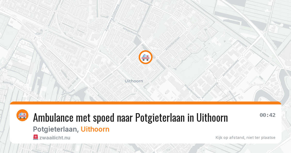 Ambulance met spoed naar Potgieterlaan in Uithoorn — 11 mei 2026