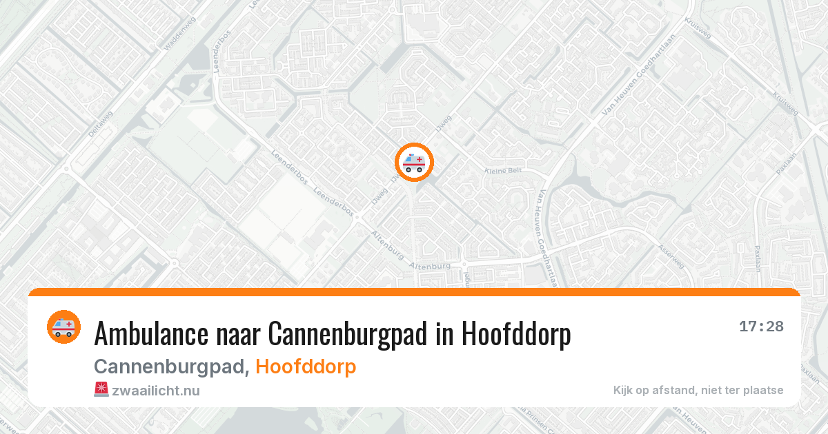 Ambulance naar Cannenburgpad in Hoofddorp — 17 mrt 2026