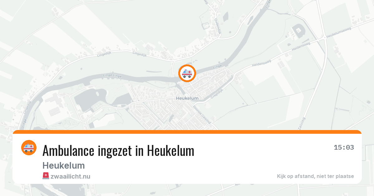 Ambulance ingezet in Heukelum — 10 jul 2026