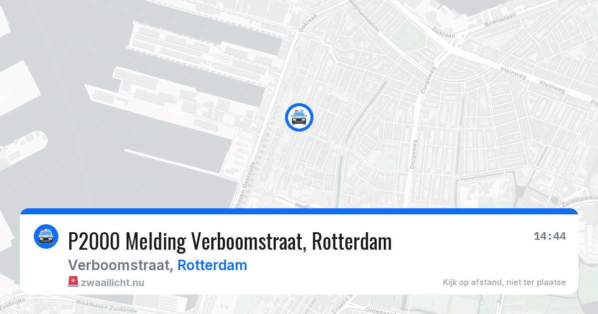 P2000 Melding Verboomstraat, Rotterdam — 24 jul 2026
