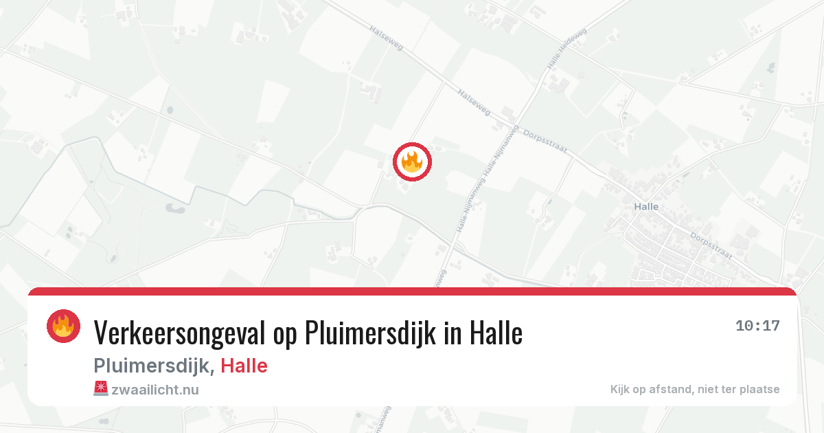Verkeersongeval op Pluimersdijk in Halle — 2 jun 2026
